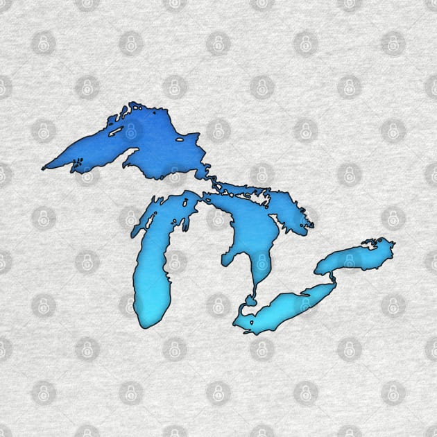 Great Lakes in Blue. by somekindofguru